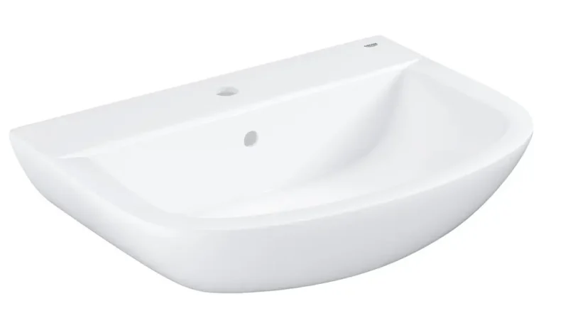Grohe Bau Ceramic - Izlietne 65x47 cm, ar 1 jaucējkrāna caurumu, balts-aplin 39420000
