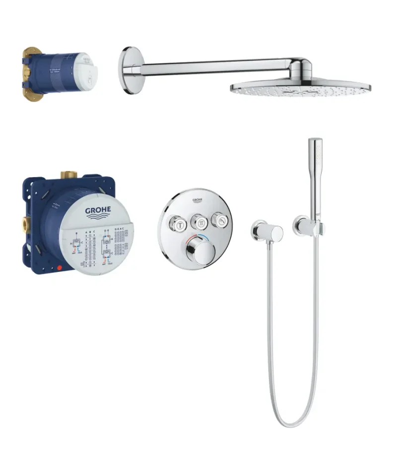 Grohe SmartControl Perfect - dušas komplekts ar zemapmetuma maisītāju 310, hromēts 34709000