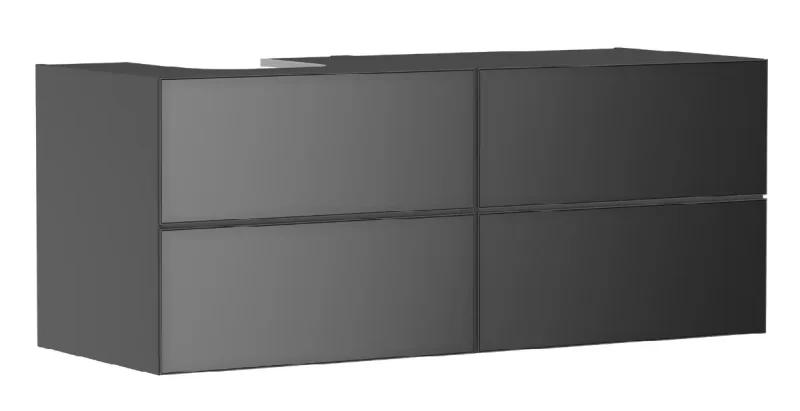 Hansgrohe Xevolos E - izlietnes skapītis 137x56x55 cm, 4 atvilktnes, matēti pelēks/metāliskais pelēks 54238770