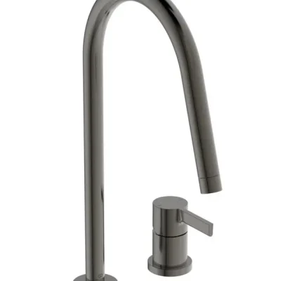 Ideal Standard Gusto - virtuves izlietnes maisītājs, 2 caurumu montāža, Magnetic Grey BD422A5