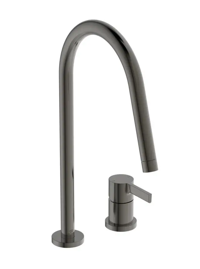Ideal Standard Gusto - virtuves izlietnes maisītājs, 2 caurumu montāža, Magnetic Grey BD422A5