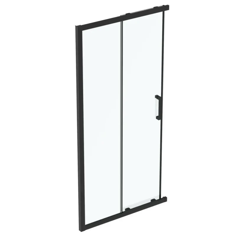 Ideal Standard Connect 2 - bīdāmās dušas durvis, divdaļīgas, 100 cm, melns/caurspīdīgs K9262V3