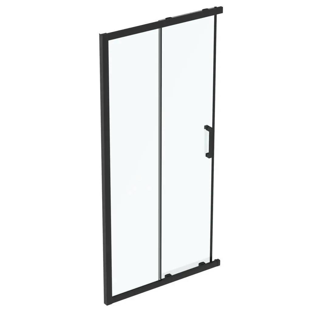 Ideal Standard Connect 2 - bīdāmās dušas durvis, divdaļīgas, 100 cm, melns/caurspīdīgs K9262V3