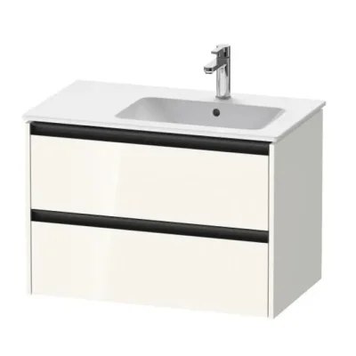 Duravit Ketho.2 - izlietnes skapītis, 55x81x48 cm, 2 atvilktnes, balts spīdīgs K25268022220000
