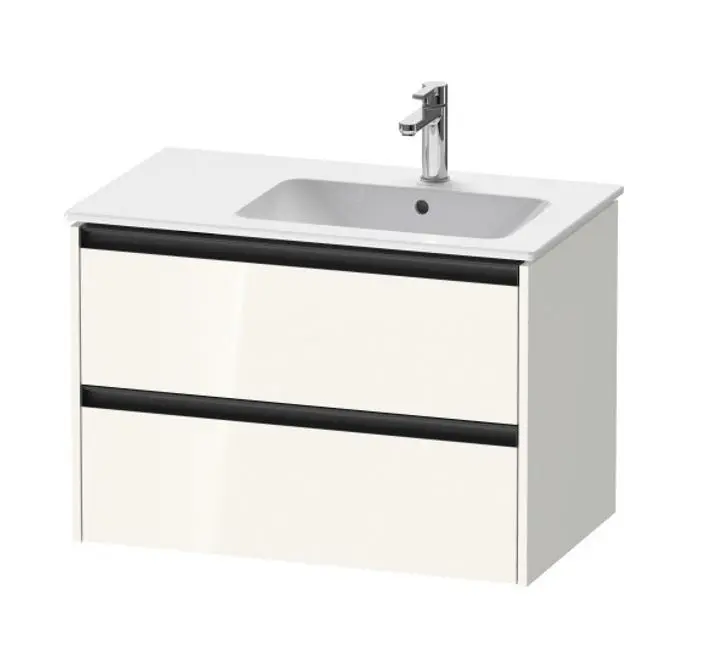 Duravit Ketho.2 - izlietnes skapītis, 55x81x48 cm, 2 atvilktnes, balts spīdīgs K25268022220000