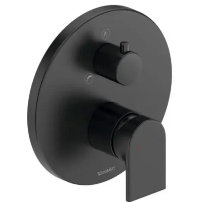 Duravit Tulum - zemapmetuma vannas maisītājs, matēti melns TU5210012046