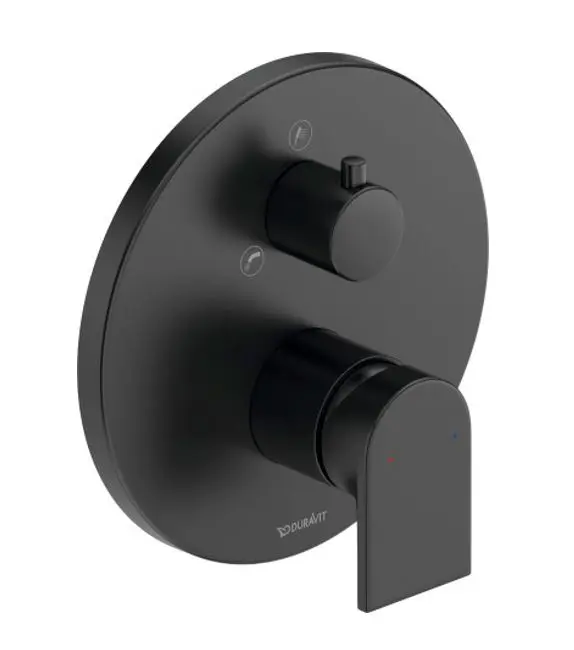 Duravit Tulum - zemapmetuma vannas maisītājs, matēti melns TU5210012046