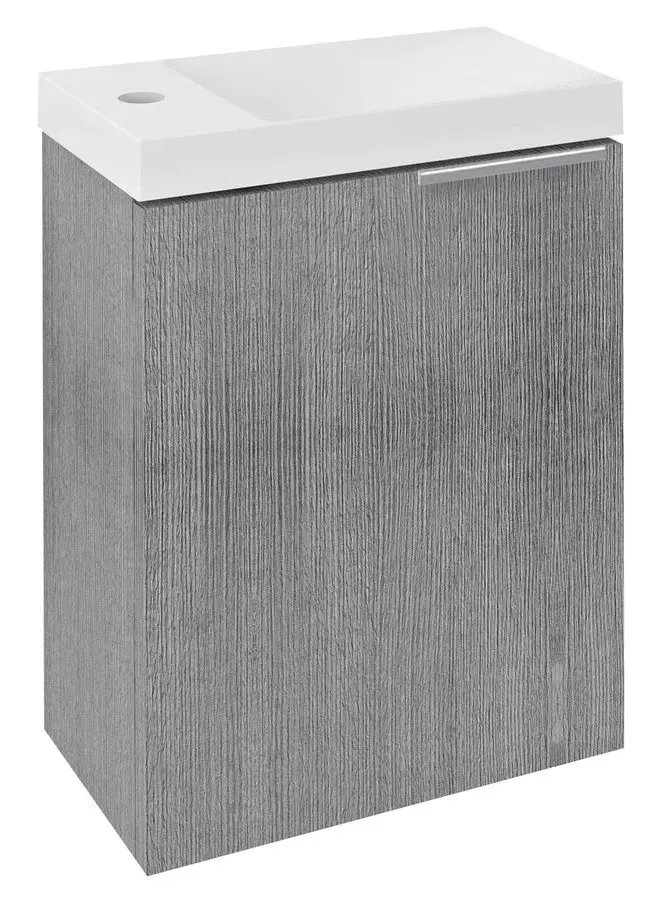 Sapho Latus - izlietnes skapītis, 39x50x22 cm, 1 durvis, sudraba ozols LT110-1111