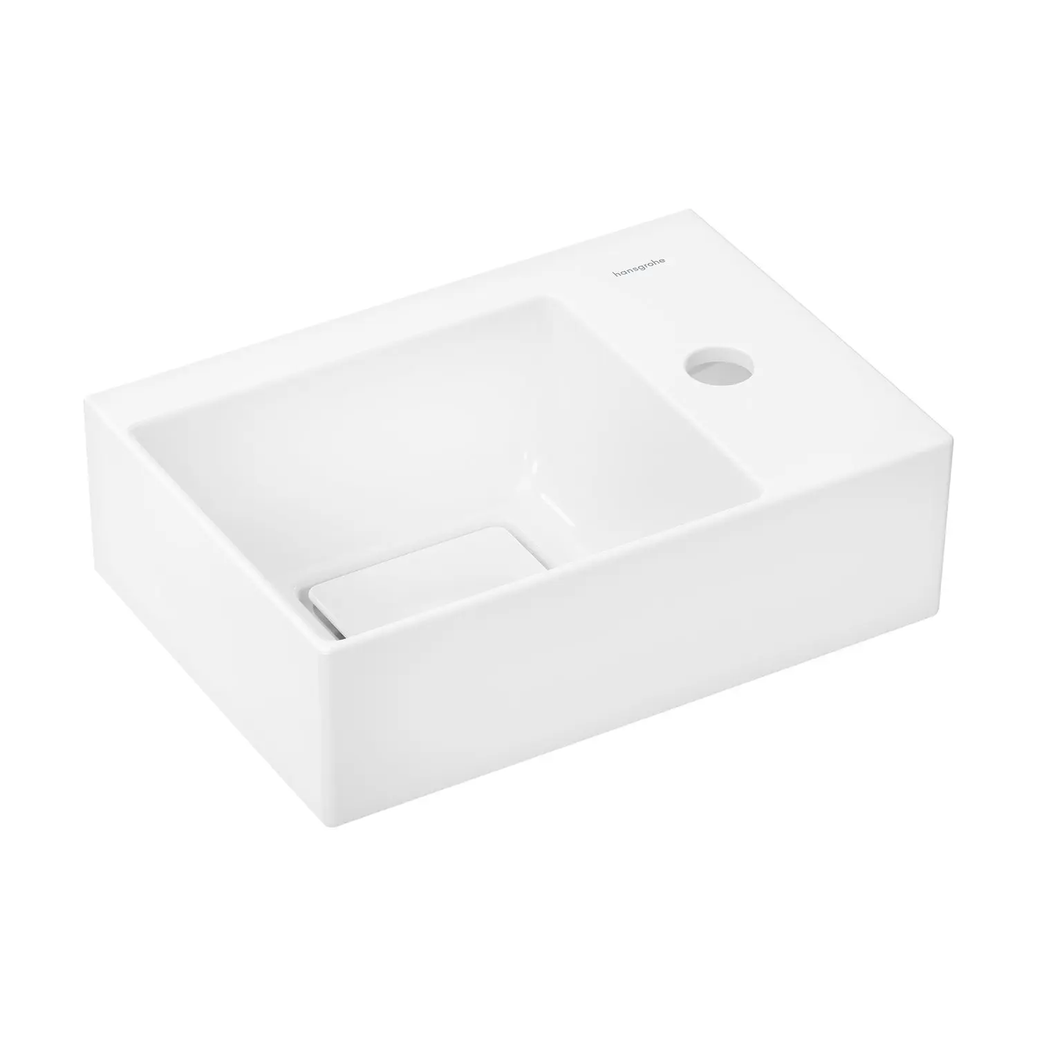 Hansgrohe Xevolos E - rokas izlietne 36x25 cm, bez pārplūdes, krāna caurums labajā pusē, SmartClean, balta 61086450