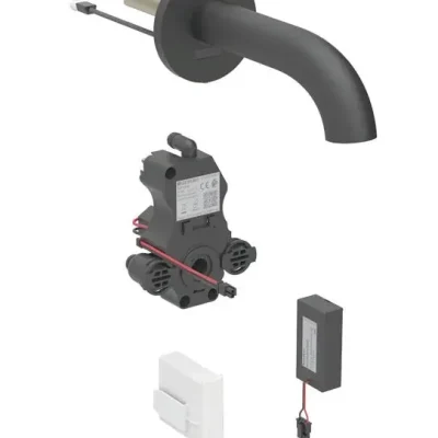 Geberit Piave - elektroniska izlietnes maisītājs zemapmetuma, bateriju darbība, easy to clean, matēti melns 116.264.14.1