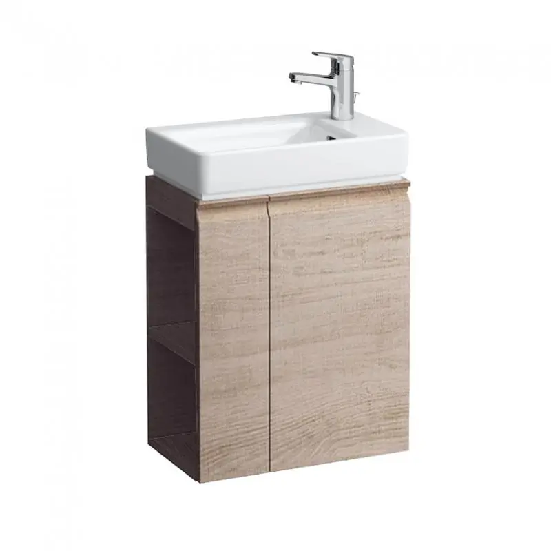 Laufen Pro S - izlietnes skapītis ar durvīm un sānu plauktu pa kreisi, 47x28x61 cm, gaišs ozols H4830020954791