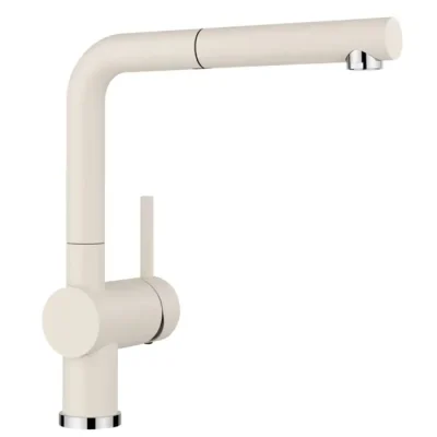 Blanco Linus S - virtuves izlietnes maisītājs ar izvelkamu izteku, soft balts 526959