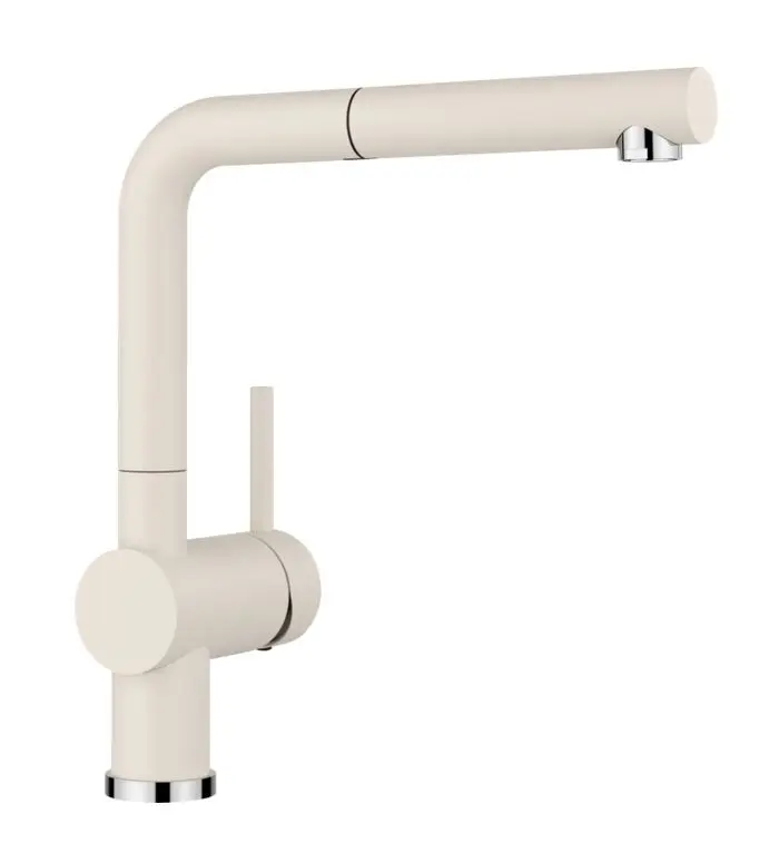 Blanco Linus S - virtuves izlietnes maisītājs ar izvelkamu izteku, soft balts 526959