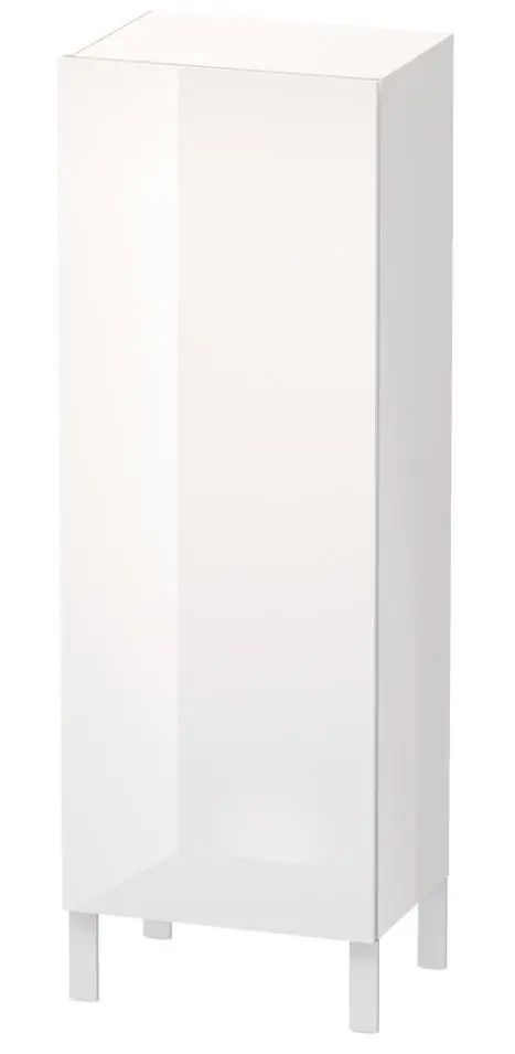 Duravit L-Cube - augstais skapis 132x50x36 cm, kreisais, balts spīdīgs LC1179L2222