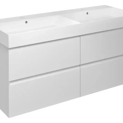 Sapho Filena - izlietnes skapītis 118x52x43 cm, 4 atvilktnes, matēti balts FID1212W
