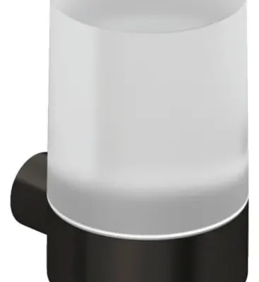 Kludi Vela R - ziepju dozators ar turētāju, stikls/Gunmetal birstēts 58976N2