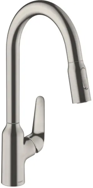 Hansgrohe Focus M42 - virtuves izlietnes maisītājs M4216-H220, ar izvelkamu trauku dušu, nerūsējošais tērauds 71820800
