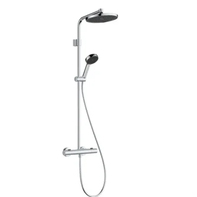 Hansgrohe Activera S - dušas komplekts ar termostatu, diametrs 24 cm, 2 strūklas veidi, EcoSmart, hroms 28078000