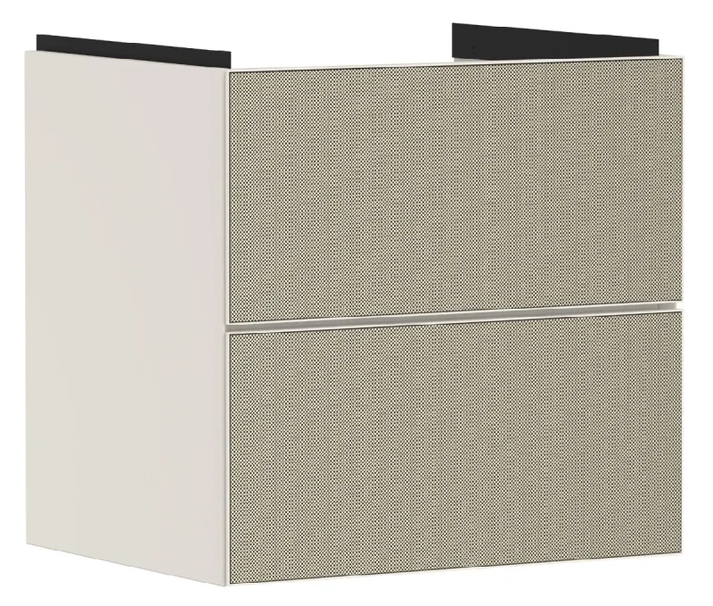 Hansgrohe Xevolos E - izlietnes apakšskapītis 58x58x48 cm, 2 atvilktnes, matēti bēšs/bronza 54176390