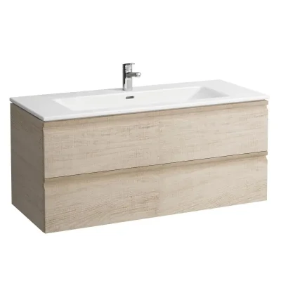 Laufen Pro S - izlietne ar zemizlietnes skapi, 120x55x50 cm, 2 atvilktnes, gaišs ozols H8619674791041
