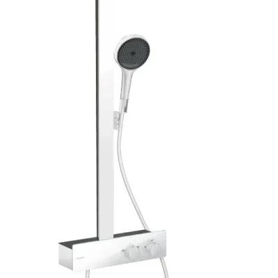 Hansgrohe Rainfinity - dušas komplekts ar termostatu, diametrs 36 cm, 3 strūklas veidi, balts matēts 26853700