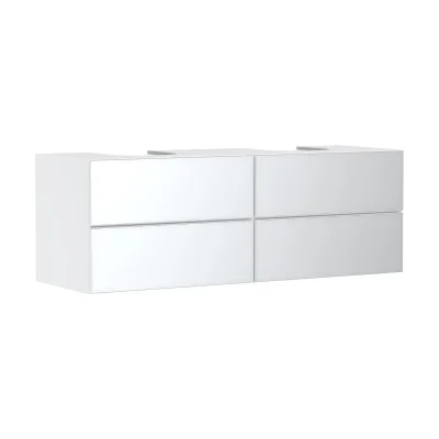 Hansgrohe Xevolos E - izlietnes apakšskapītis 157x56x55 cm, 4 atvilktnes, matēti balts/metāliskais balts 54199320