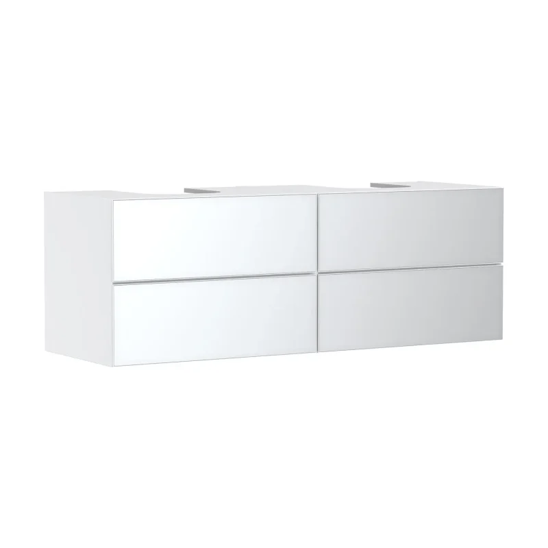 Hansgrohe Xevolos E - izlietnes apakšskapītis 157x56x55 cm, 4 atvilktnes, matēti balts/metāliskais balts 54199320