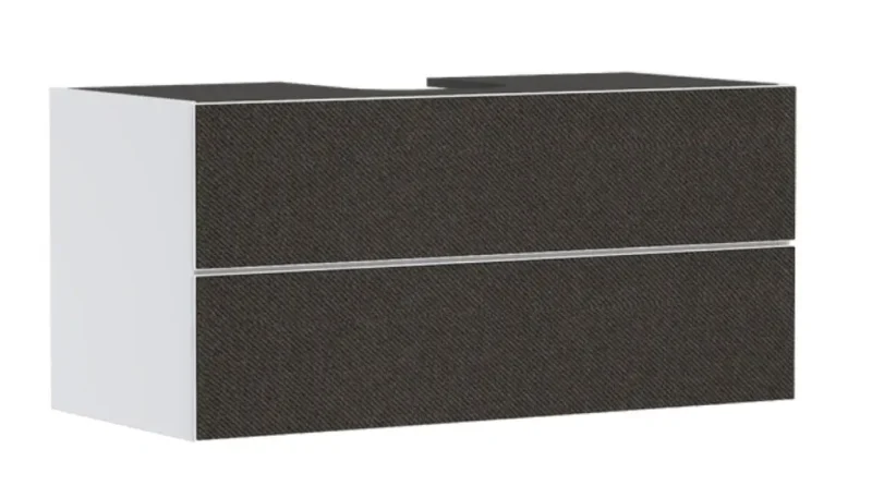 Hansgrohe Xevolos E - izlietnes skapītis, 118x56x55 cm, 2 atvilktnes, matēti balts/tekstils tumši pelēks 54193660