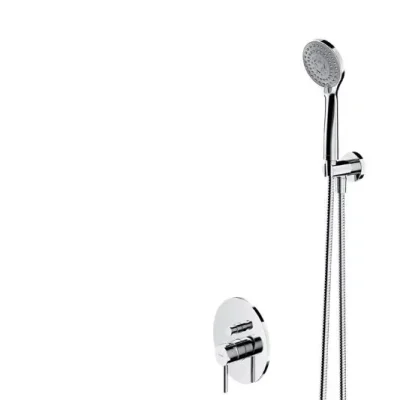 OMNIRES Y - dušas komplekts ar zemapmetuma maisītāju, ar iebūvējamo daļu, diametrs 20 cm, 5 strūklas veidi, hroms SYSY21CR