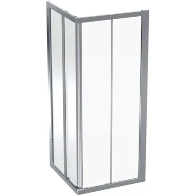Geberit GEO - dušas kabīne 80x80 cm, sudrabs/caurspīdīgs stikls 560.112.00.2