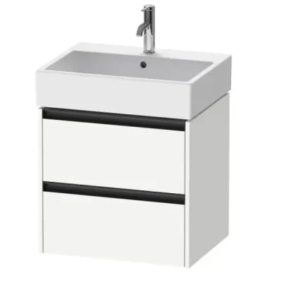 Duravit Ketho.2 - izlietnes skapītis, 55x58x46 cm, 2 atvilktnes, balts matēts K25275018180000
