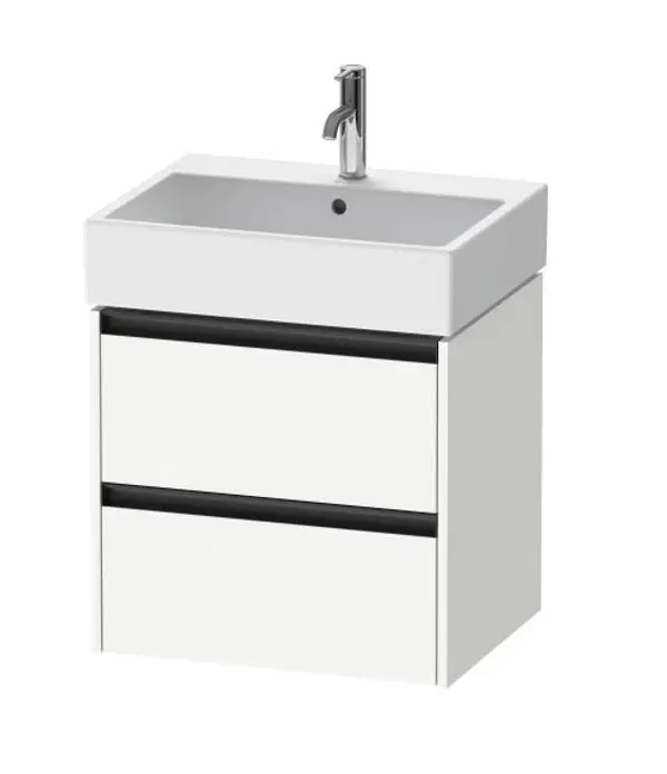 Duravit Ketho.2 - izlietnes skapītis, 55x58x46 cm, 2 atvilktnes, balts matēts K25275018180000