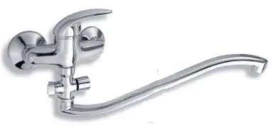 Novaservis Metalia 55 - sienas vannas maisītājs bez piederumiem 100 mm, hroms 55033/1,0
