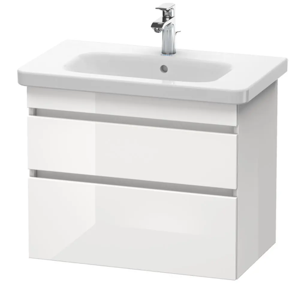 Duravit DuraStyle - izlietnes skapītis 61x73x45 cm, ar 2 atvilktnēm, balts spīdīgs DS648102222