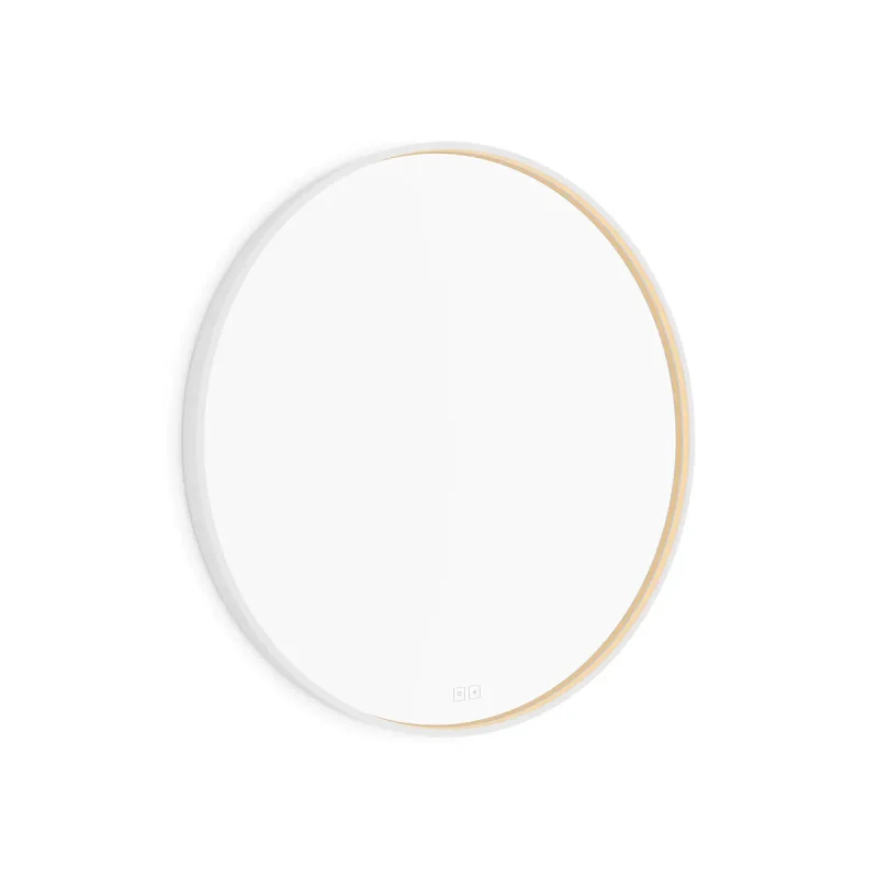 Nimco - spogulis ar LED apgaismojumu, diametrs 80 cm, divi skārienjutīgi sensori, matēti balts ZPB 31002RVX-05