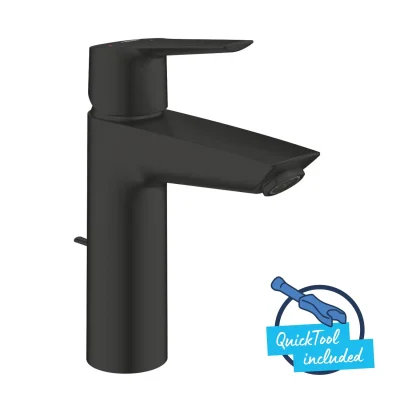 Grohe QuickFix Start - izlietnes maisītājs ar noteci, CoolStart, matēti melns 235522432