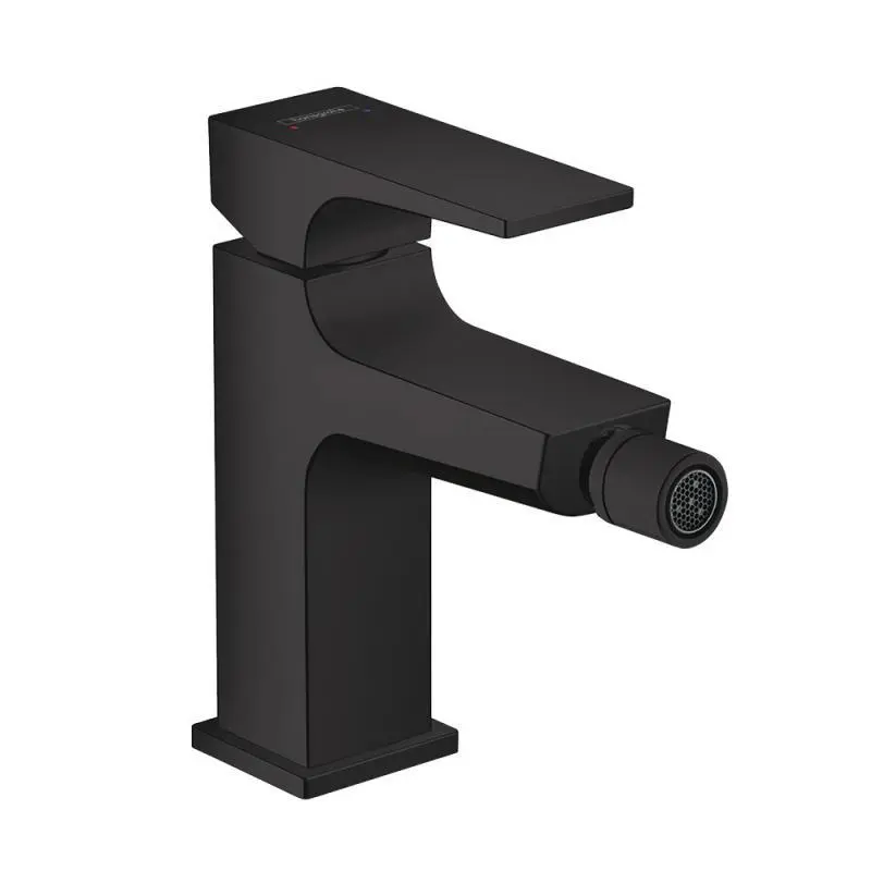 Hansgrohe Metropol - bidē maisītājs ar noteces komplektu Push-Open, matēti melns 32520670