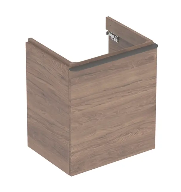 Geberit Smyle Square - izlietnes skapītis, 54x43x62 cm, 1 durvis, eņģes kreisajā pusē, riekstkoks/lava 500.366.JR.1