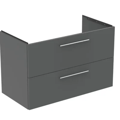 Ideal Standard i.Life B - izlietnes skapītis, 100x63x51 cm, 2 atvilktnes, labajā pusē, pelēks matēts kvarcs T5585NG