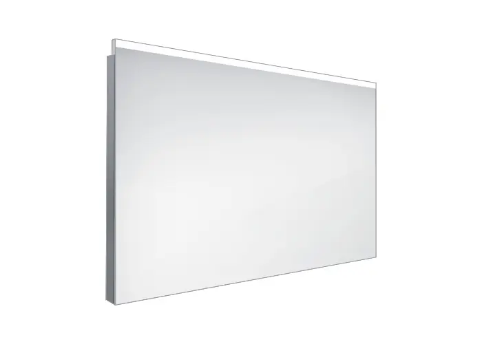 Nimco spogulis - LED vannas istabas spogulis 90x60 cm, kvadrātveida, alumīnijs ZP 8019