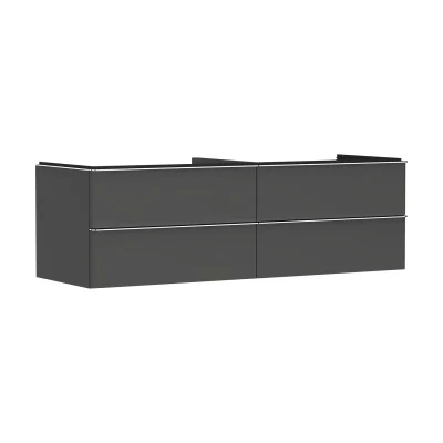 Hansgrohe Xelu Q - izlietnes apakšskapītis, 50x156x55 cm, 4 atvilktnes, matēti pelēks/hroms 54091000