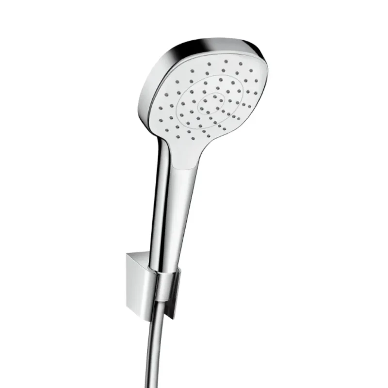 Hansgrohe Croma Select E - dušas galva 1jet, ar dušas šļūteni un dušas stieni, balta / hromēta 26424400