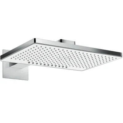 Hansgrohe Rainmaker Select - galvas duša 460, izvirzījums 46 cm, EcoSmart 9 l/min, 2 strūklas, balta / hromēta 24015400