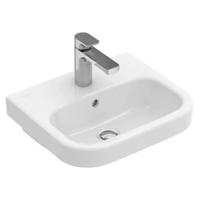 Villeroy & Boch Architectura - roku mazgāšanas izlietne 45x38 cm, ar pārplūdi, 1 caurums maisītājam, CeramicPlus, Alpu balts 437345R1