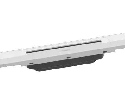 Hansgrohe RainDrain Flex - dušas noteka 1200 ar nerūsējošā tērauda resti, saīsināma, brīva montāža, balts matēts 56047700