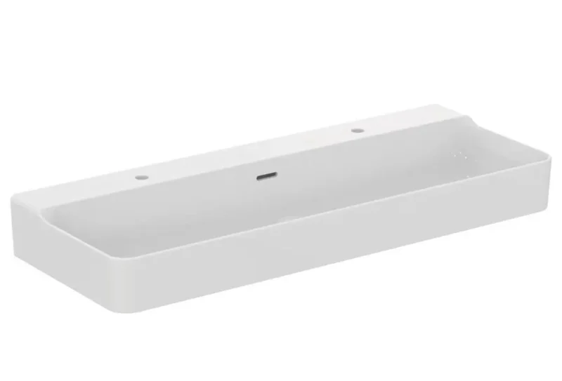 Ideal Standard Conca Ceram - izlietne 120x45 cm, ar pārplūdi, ar jaucējkrāna caurumiem, balta T380301