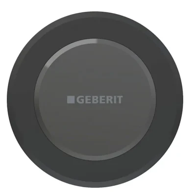 Geberit skalošanas sistēmas - pisuāra vadība ar elektronisku skalošanas aktivizēšanu tips 10, darbība ar baterijām, melns matēts 115.937.14.6