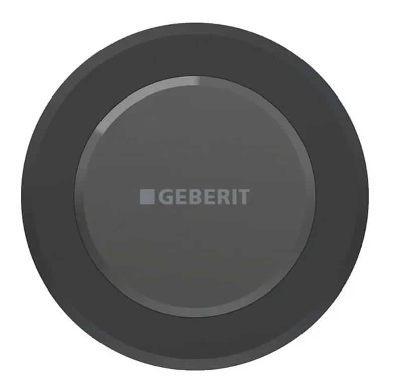 Geberit skalošanas sistēmas - pisuāra vadība ar elektronisku skalošanas aktivizēšanu tips 10, darbība ar baterijām, melns matēts 115.937.14.6