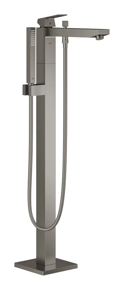 Grohe Eurocube - vannas maisītājs grīdas montāžai, ar piederumiem, matēts Hard Graphite 23672AL1