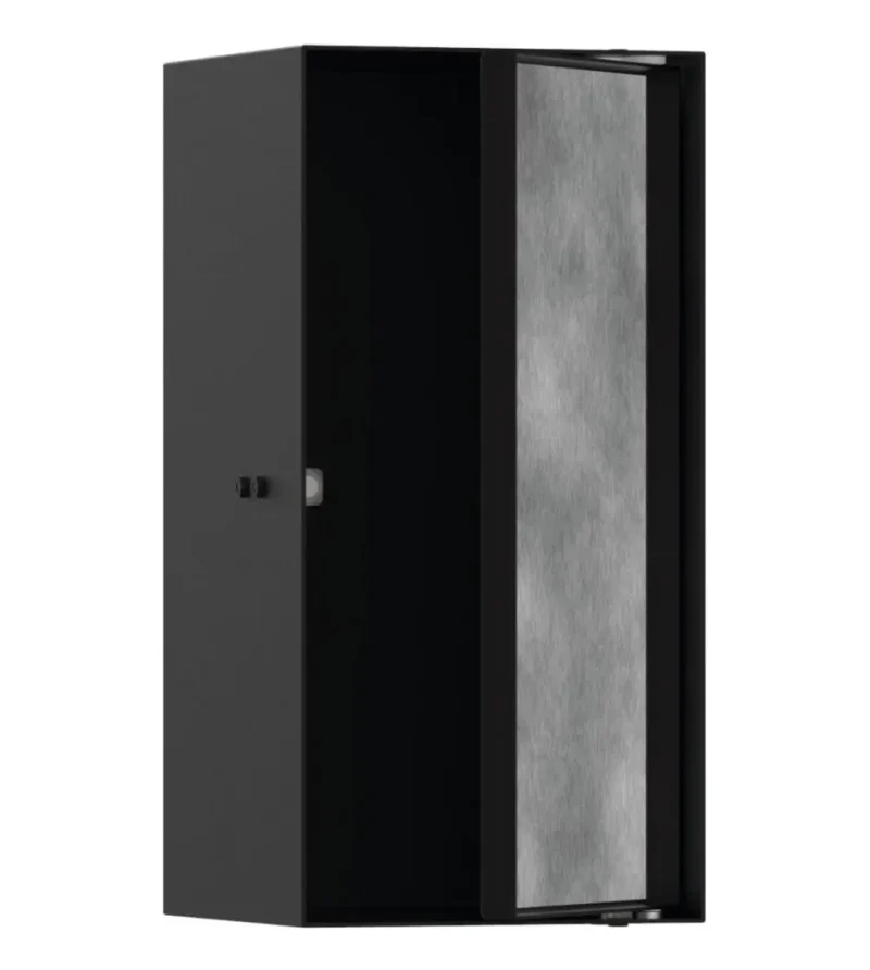Hansgrohe XtraStoris Rock - sienas niša ar durtiņām, 30x15x14 cm, matēti melna 56088670
